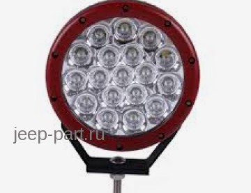 Фара светодиодная 7" 90W красная    