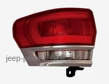 Фонарь внешний левый хром Jeep Grand Cherokee WK2 рестайлинг