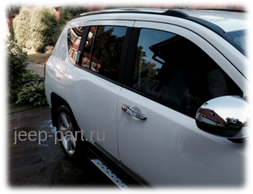 Накладки на ручки дверей хром для Jeep Compass 2011+