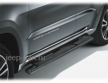 Пороги трубы черные  Jeep Grand Cherokee 2010-2018