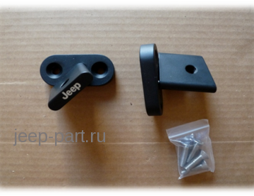 Кронштейн для ПТФ на стойки (черный) Jeep Wrangler JK 2-4D