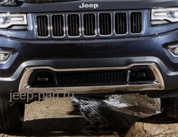 Вставка в передний бампер хром Jeep Grand Cherokee WK2